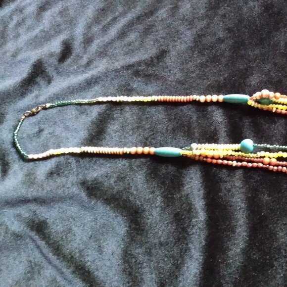 Beautiful Colorful Multi Layer Beaded Necklace - Picture 10 of 10